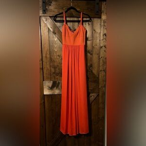 BCBG Elegant Orange Maxi Dress Sz. Sm